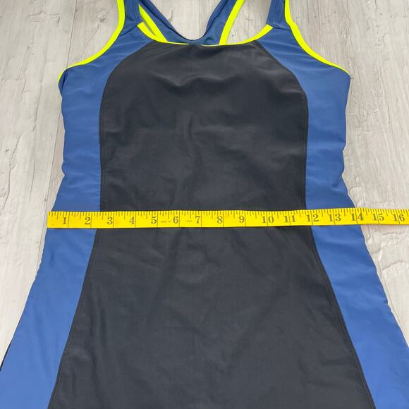 Enjoy The Sunshine 1 Piece Racerback Athletic Competitive Aerobic Bathing Suit M - Picture 7 of 9